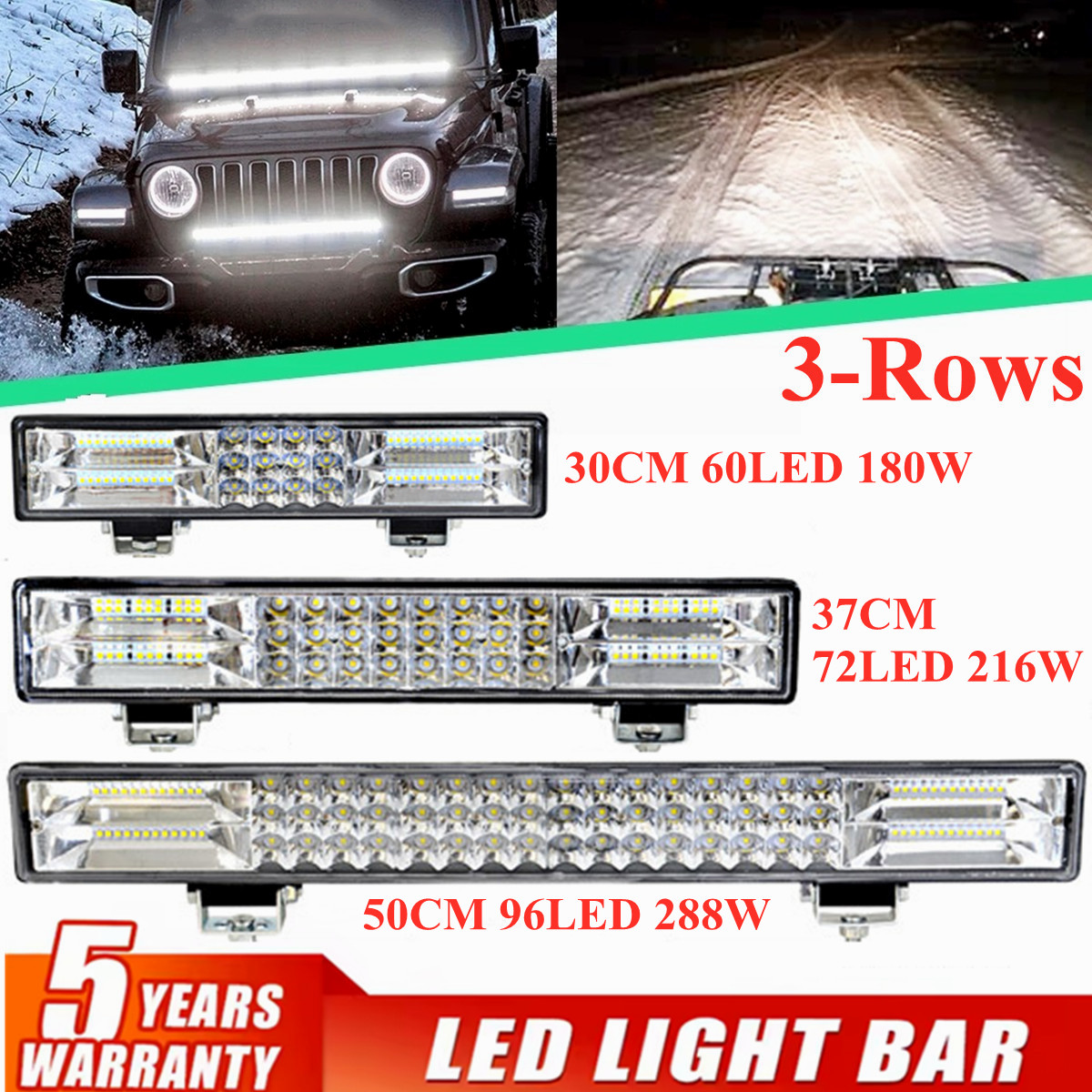 3 行スポットフラッド LED バーオフロード 12V 24V LED ライトバーワークライト車 4x4 トラック ATV SUV ボート Lada Barra LED ライトバー