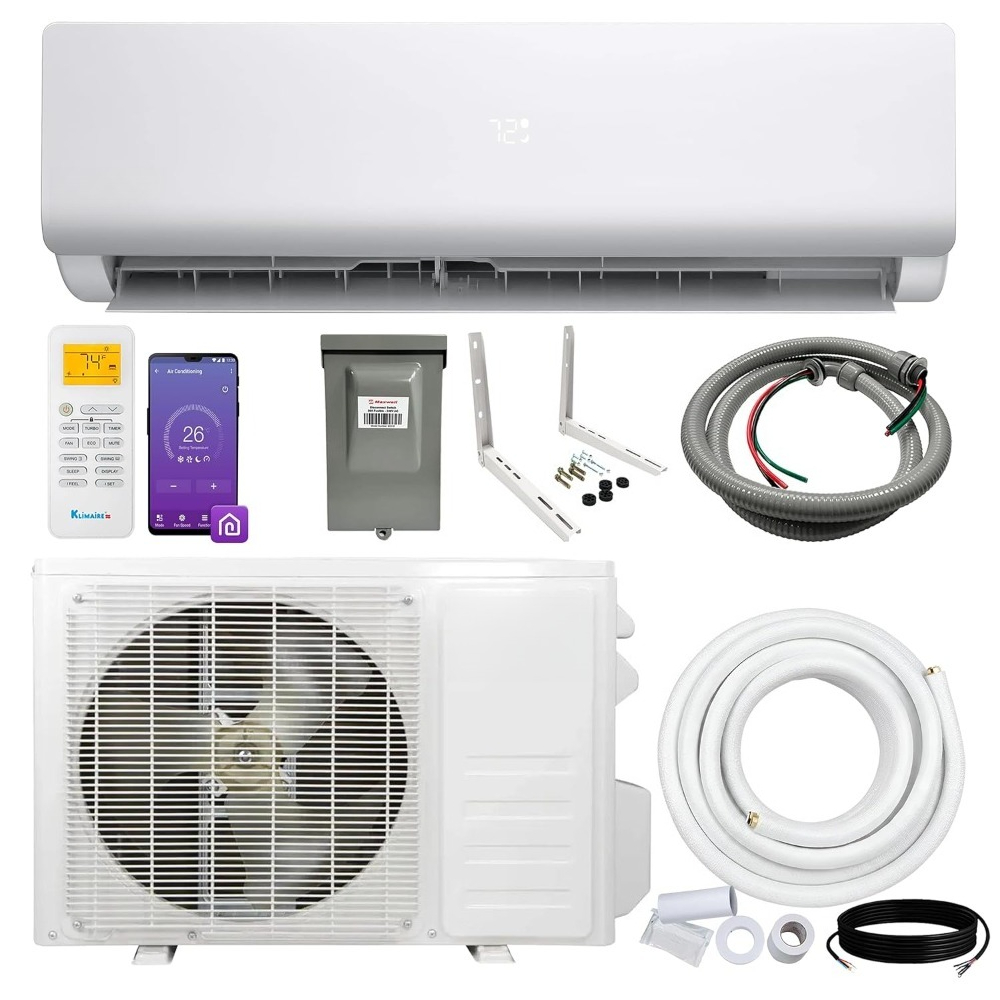 12000 BTU 17 SEER2 Ductless Mini-Split Heat Pump with 16 Ft Installation Kit Wall Bracket & 230V, Custom