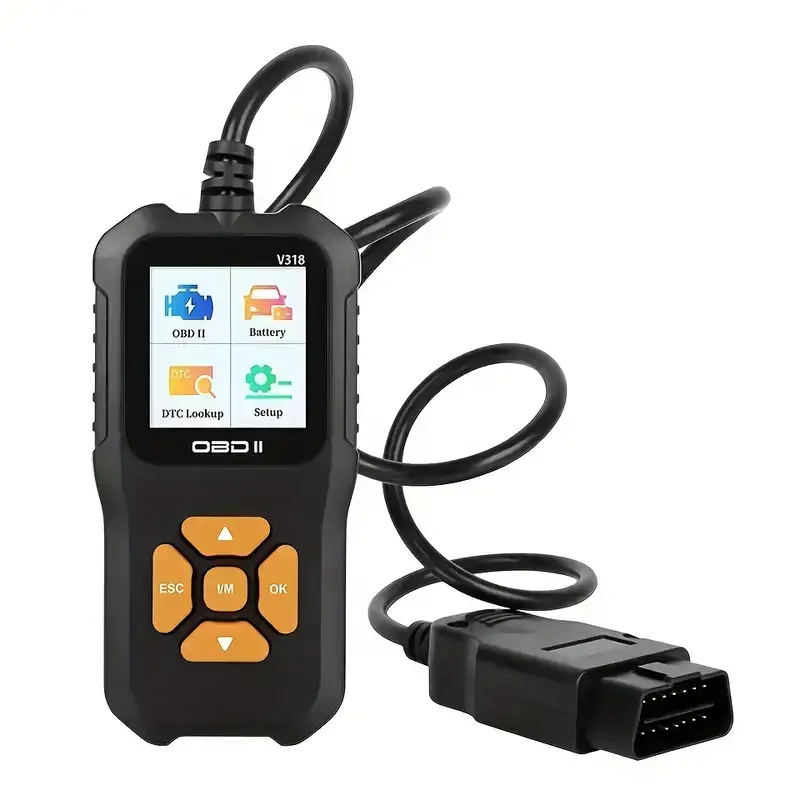 V318 OBD2 車スキャナー診断スキャンツール、カラースクリーン車両障害コードリーダー、自動読み取り障害コードチェックエンジンライト