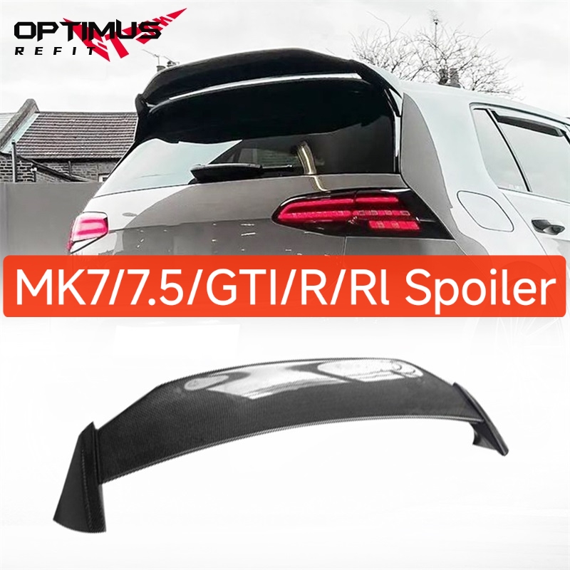 ゴルフ MK7/7.5/TSI/R/RL/GTI/GTE 修正リアスポイラーアクセサリーハッチバックトランクスポイラー車のルーフスポイラー固定風 T に適しています。