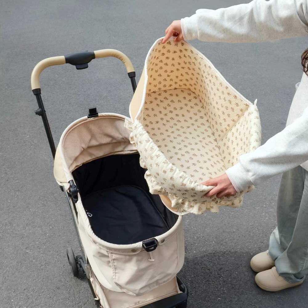 肌に優しい犬用ベビーカーカバー |子犬用ベビーカーバスケットカバー |小型犬用ベビーカー用ソフトフルカバー |洗える