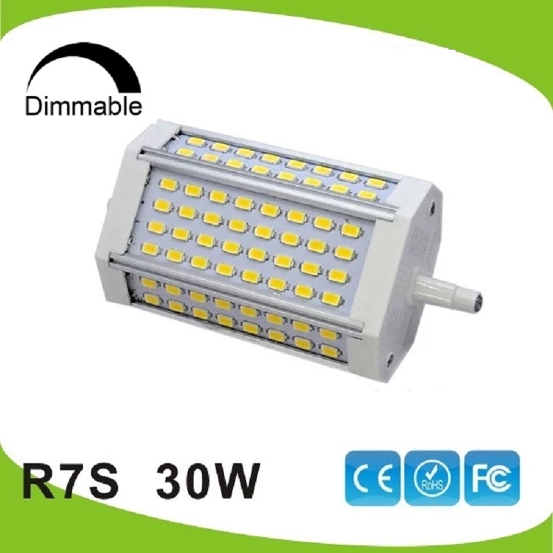 調光可能な 30 ワット LED R7S ライト 118 ミリメートルチューブランプファンなし J118 RX7S 交換 300 ワットハロゲンランプ AC110-240V