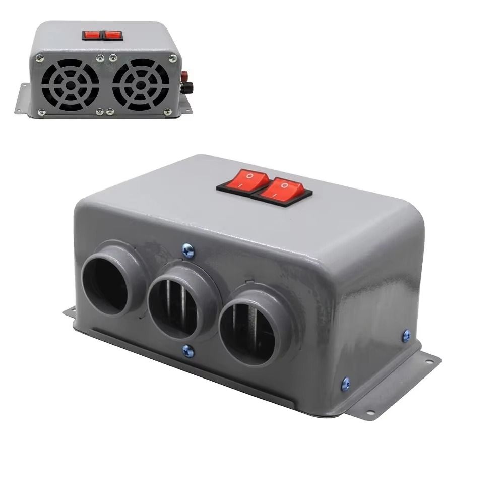 12V/24V カーヒーター 600W‑800W 3 穴電気ヒーターファン低ノイズ防曇ポータブルデミスターデフロスター住宅車のトラック用