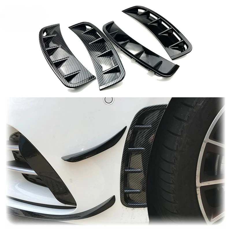 2019 用メルセデスベンツ A クラスハッチバックセダン W177 AMG ラインユニバーサルフロントバンパーサイドトリムリップスポイラー ABS 光沢のある B