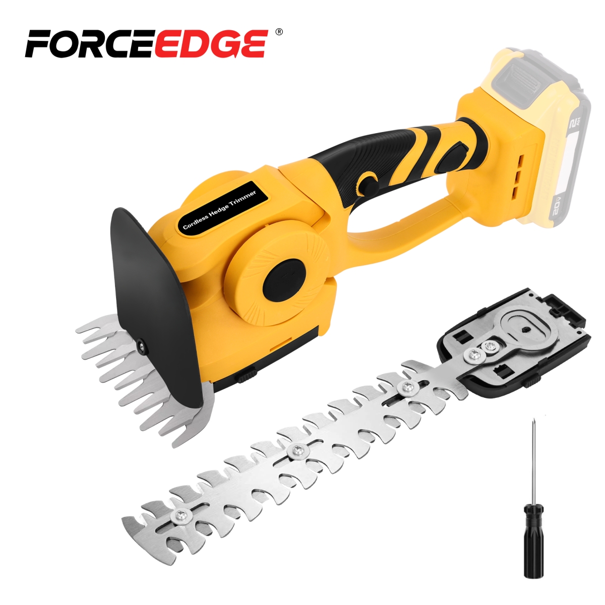 2 in 1 コードレス電動ハンドヘルドヘッジトリマー庭芝生裏庭草低木トリマー Dewalt 20V バッテリー用ヘッジトリマー