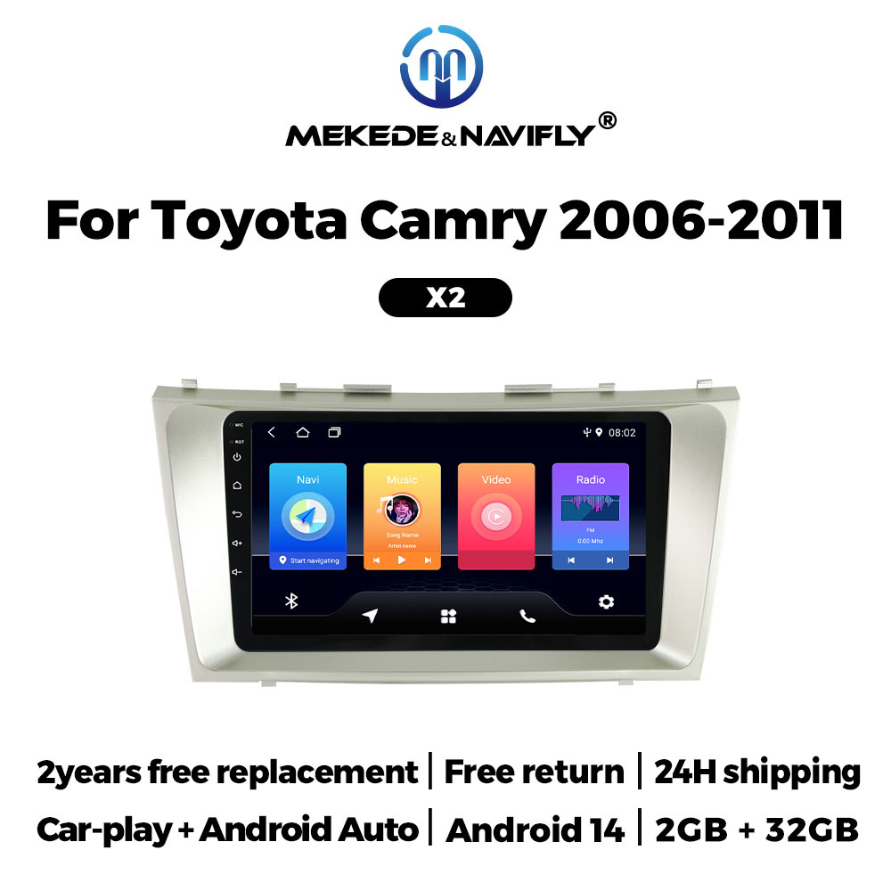 MEKEDE 2025 新しい Android システムトヨタカムリ 7 XV 40 50 2006 2007 2008 2009 2010 2011 Carplay オーディオオートラジオ GPS ナビゲーション