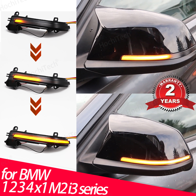Bmw 1 2 3 4 X1 M シリーズ F20 F21 F22 F30 E84 F87 i3 i3S 黒ダイナミックターンシグナル LED バックミラーインジケータウインカーライト