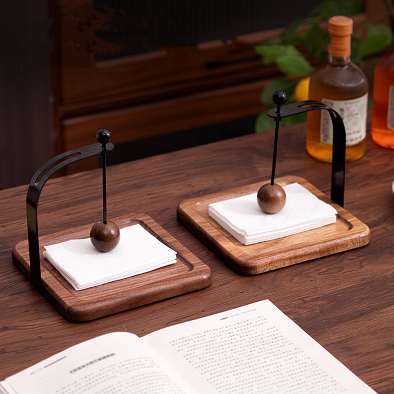 カフェナプキンホルダー便利なレターオーガナイザーティッシュディスペンサーラック木製ベーステーブルダイニングルームカウンタートップオフィスキッチン用