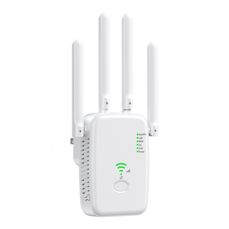 1200M WiFiエクステンダー、デュアルバンド5G/2.4G信号ブースター、ホームルーター用ワイヤレスリピーター、US/EUプラグ