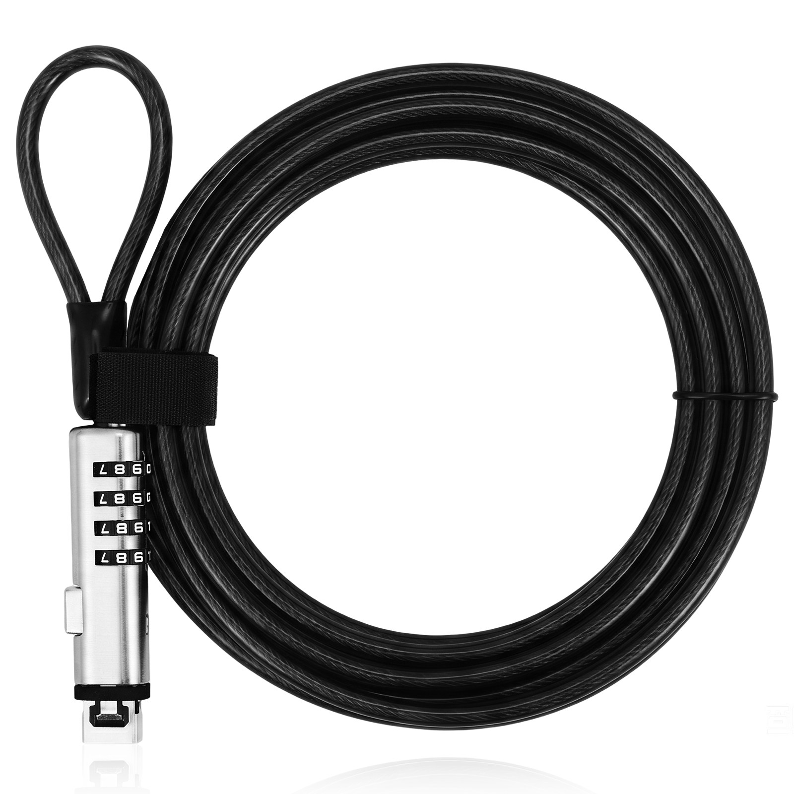 USB 数値パスワードラップトップロック合金ケーブルポータブル 4 桁コンビネーション盗難防止コンピュータセキュリティロック 360 度回転