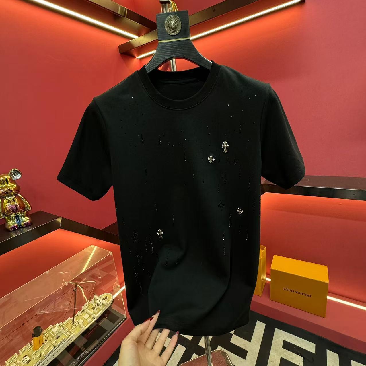 流星群のカップルのホットダイヤモンドメンズ Tシャツ 220 グラムヴィンテージ通気性 O ネックオールマッチデザイントレンディな半袖