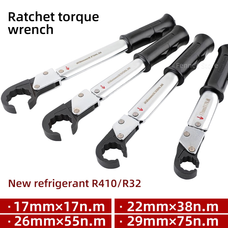 ラチェットトルクレンチ アパークプラグ 高精度オープンタイプレンチセット エアコン修理工具セット ST-02L