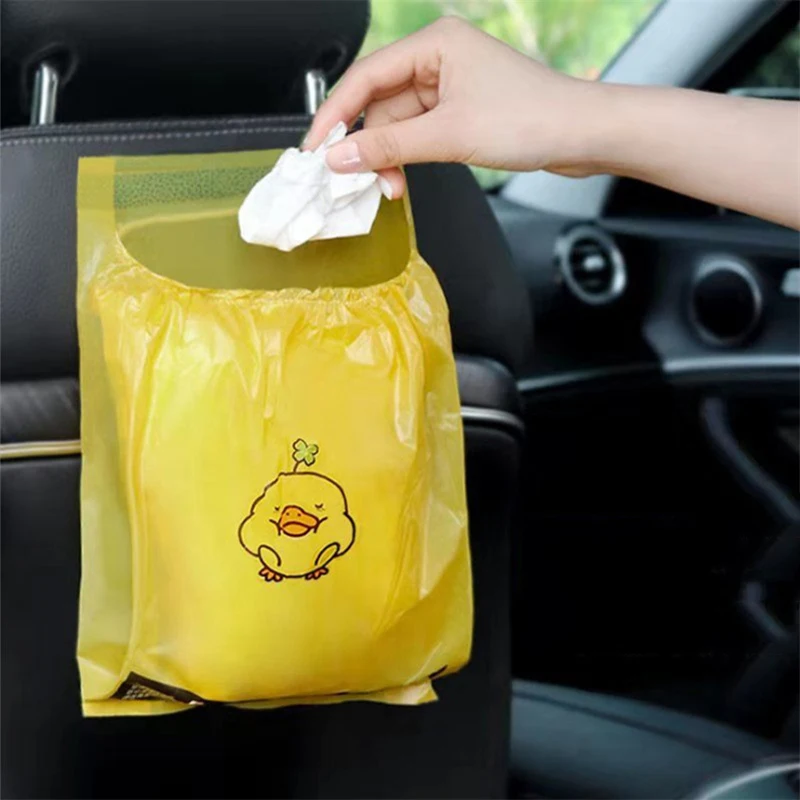 車のゴミ袋漫画粘着車のゴミ箱クリーニングバッグ収納可能吊り下げタイプ使い捨て環境保護実用