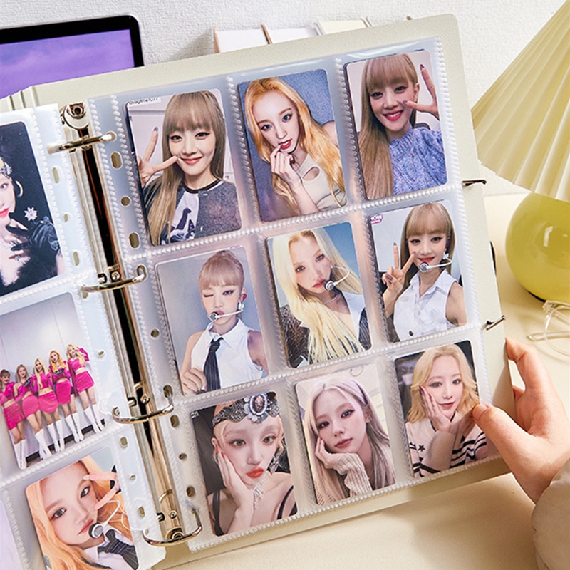 Kpop フォトカードバインダー 4/6/9/10 グリッド大容量フォトアルバムアイドルアルバムカードポスターコレクションブックフォトカードホルダー 포카 바인더