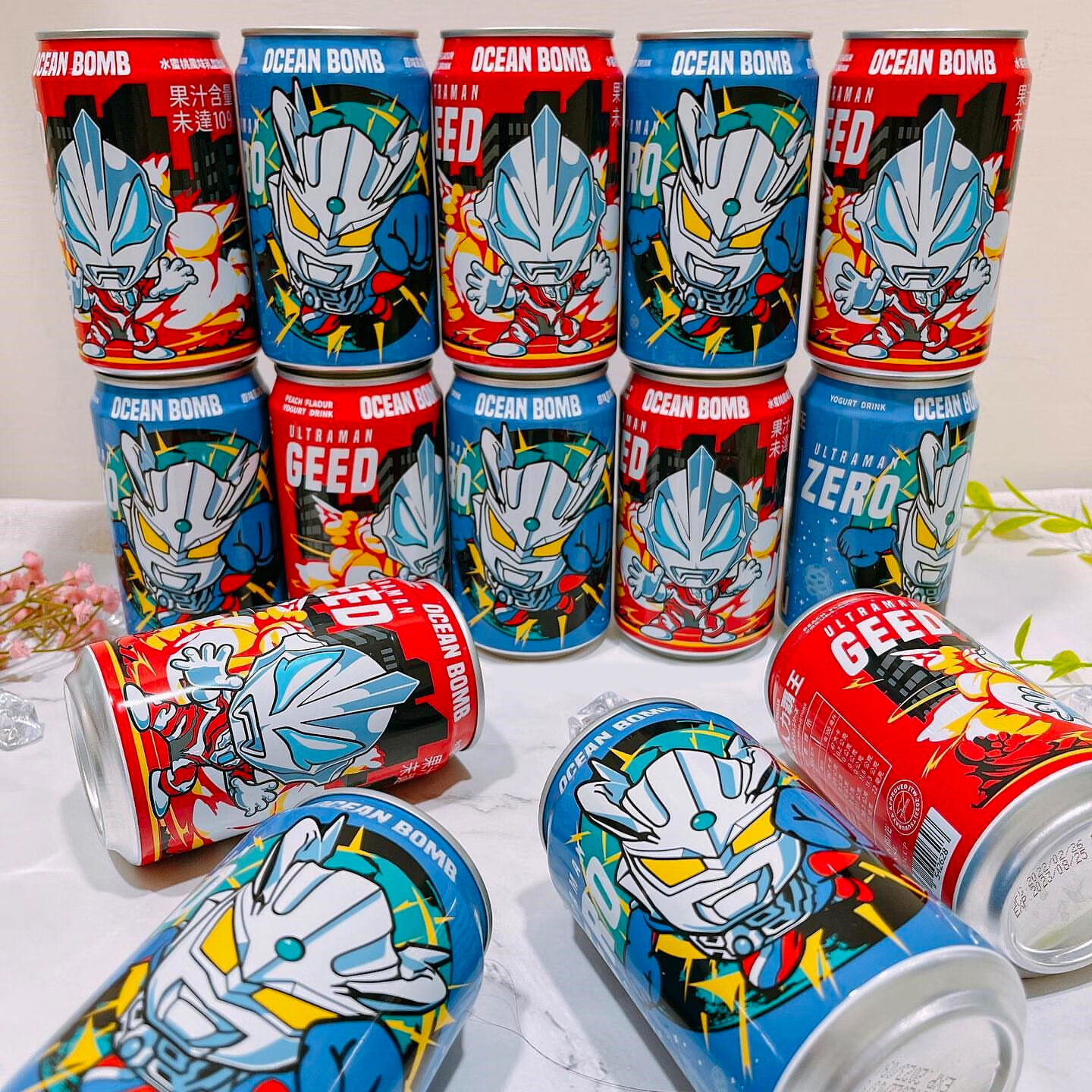 卸売 330 ミリリットルオーシャンボム台湾ウルトラマンエキゾチックドリンクソーダフルーティー炭酸飲料ウルトラマン連名