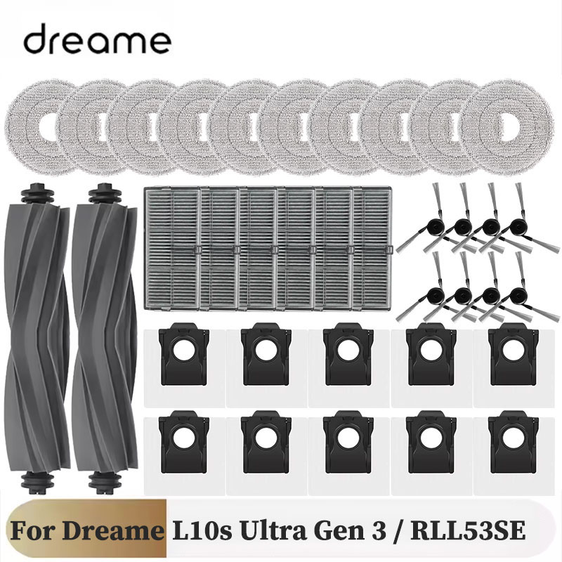 Dreame L10s ウルトラ Gen 3 Gen3 / RLL53SE 交換部品アクセサリーメインサイドブラシフィルターモップパッドダストバッグ