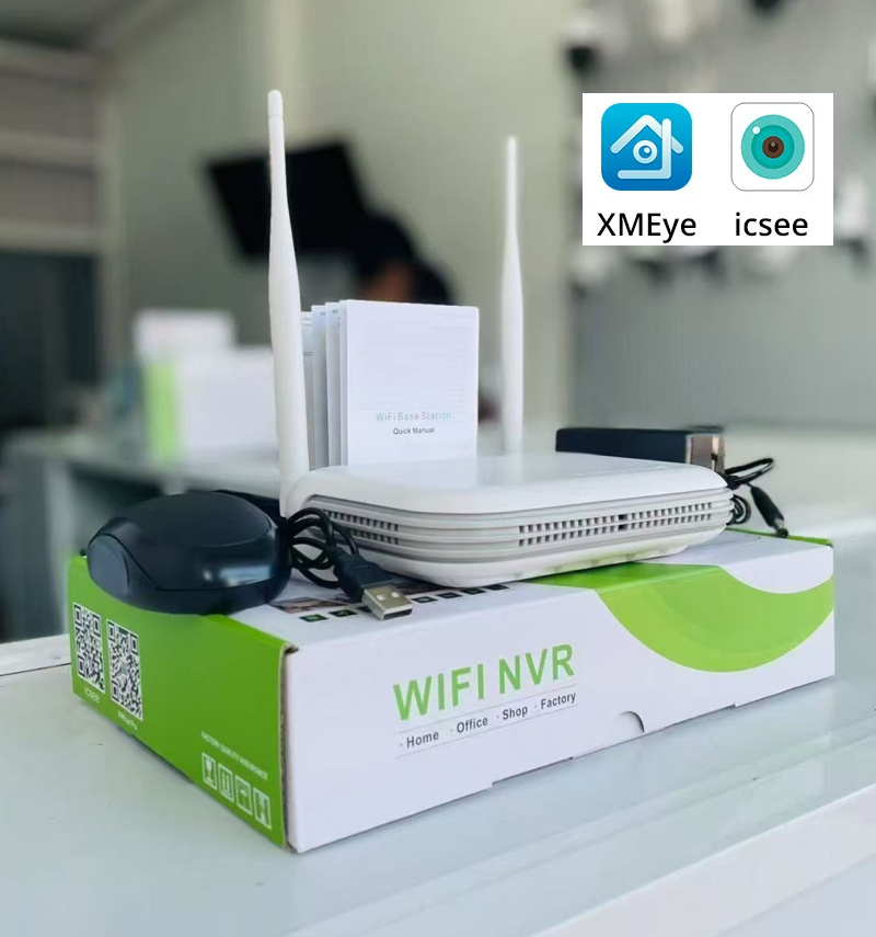 Wifi ミニ Nvr 8Ch Icsee Xmeye ワイヤレスネットワークビデオレコーダー内蔵マイク Tf カードスロット人体検出 Cctv セキュリティカメラ用