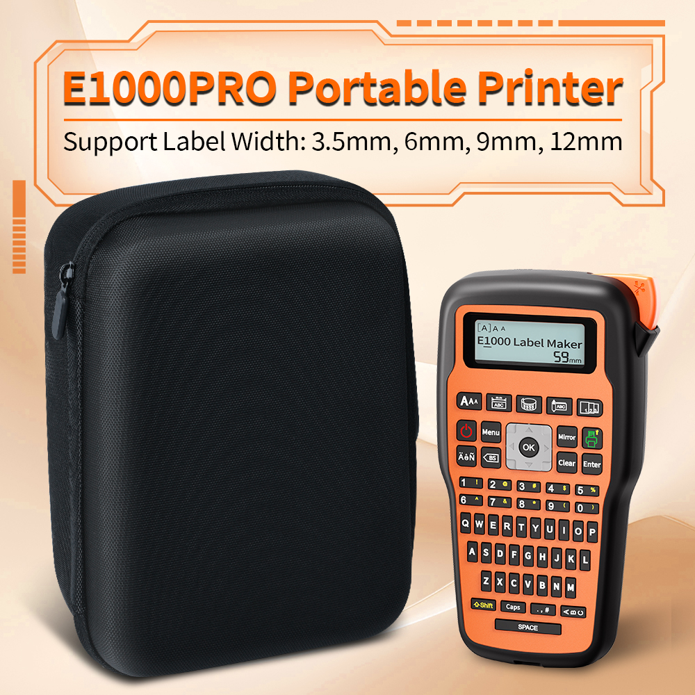 E1000 PRO ラベルプリンター収納ケースセット プリンター収納可能