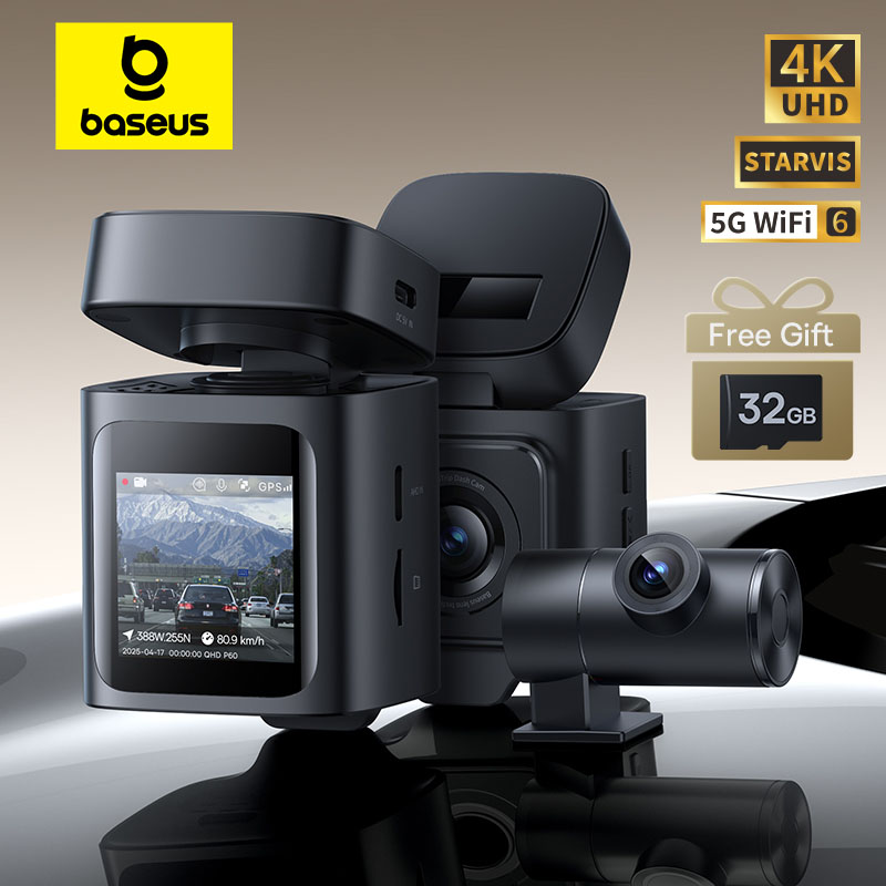 Baseus VD1 Pro 4K 1080P ダッシュカム UHD 車カメラ SONY センサー ADAS 5Ghz WiFi6 GPS STARVIS ナイトビジョン 24H 駐車車 DVR