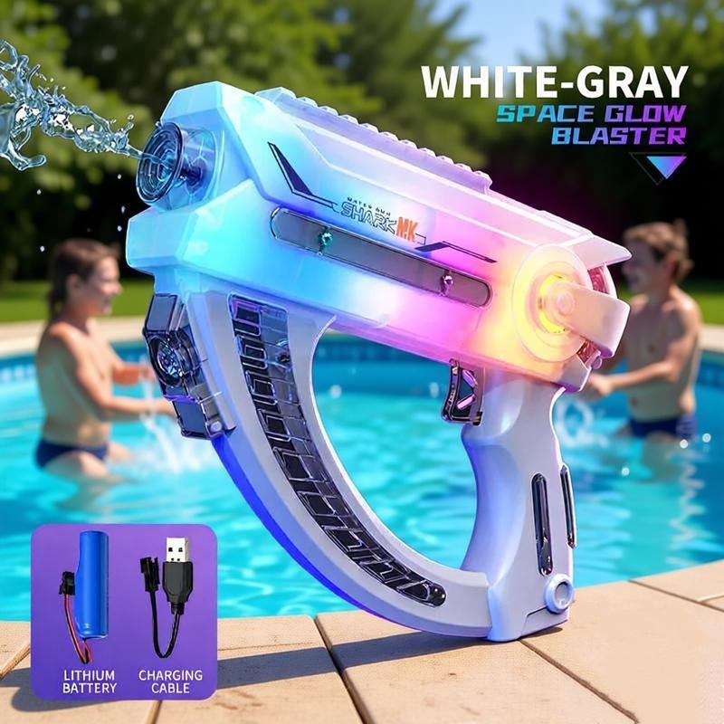LED ライト大人電動水鉄砲夏の屋外プールゲームおもちゃ子供のための自動連続 Powerfu 潮吹き水鉄砲のおもちゃ