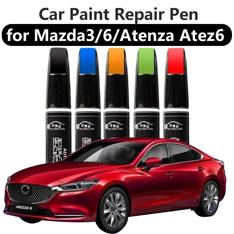 車の塗装修理ペンマツダ 3 6 アテンザ Atez 6 タッチアップペイント傷修復アクセサリー黒、白、赤、青