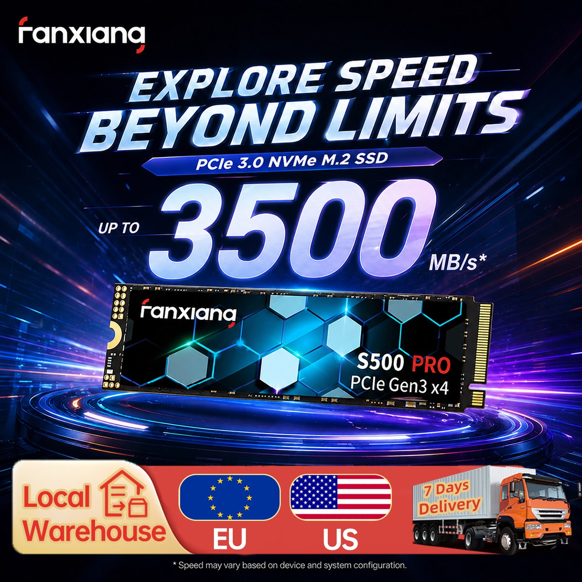 [EU/米国配送] Fanxiang S500 プロ M.2 SSD ハードディスク 1TB 2TB 3500MB/s NVMe M2 SSD PCIe 3.0 内部ソリッドステートドライブラップトップ用