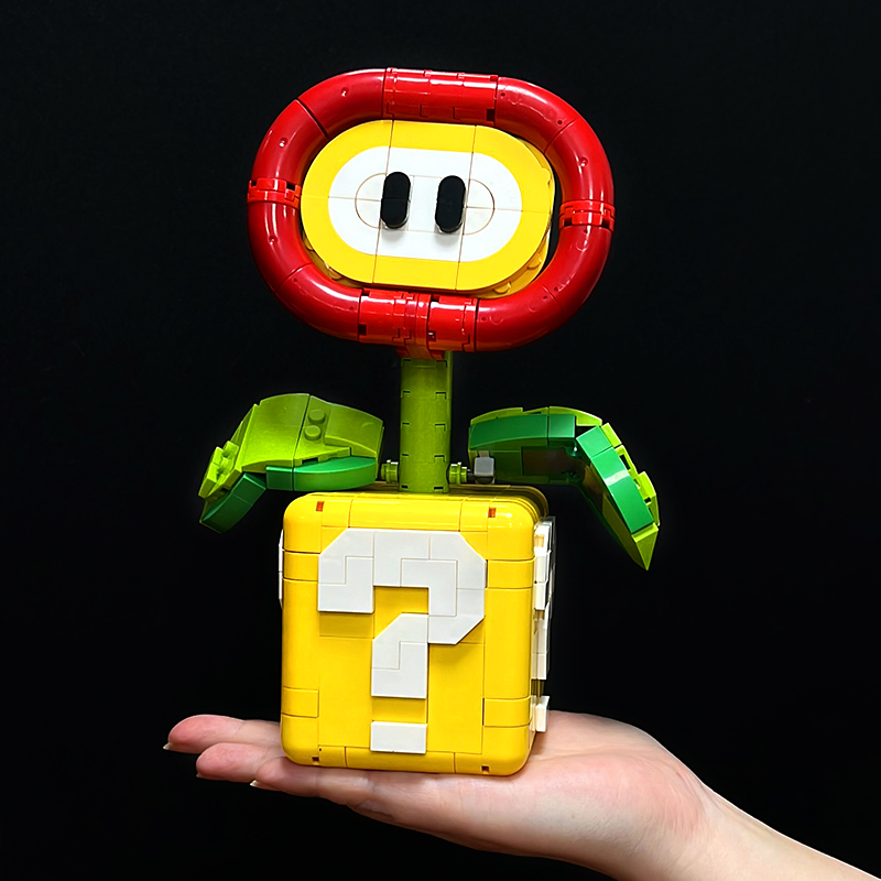 新しいクリエイティブ炎の花ビルディングブロック MOC DIY 鉢植えモデルデスクトップの装飾誕生日クリスマスギフト食虫植物