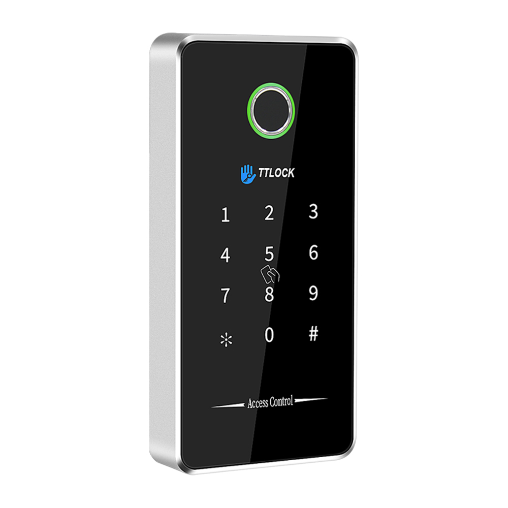 TTlock Bluetooth 屋外アルミニウム NFC キーパッド指紋アクセス制御システム MJ02 合金 G2 ゲートウェイ 13.56Mhz RFID で動作します