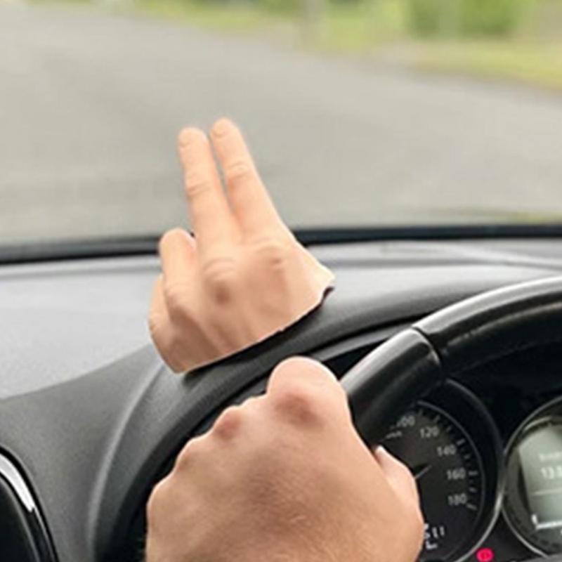 2 指手を振って車のダッシュボードの装飾敬礼レイジーウェイバーグラディエーターチェロキー 3D プリントダッシュ手を振って自動車インテリア