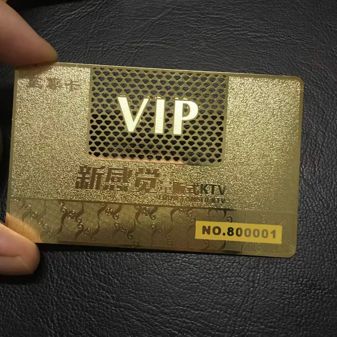 パーソナライズされたカスタムプリントのメタル製会員名刺、クラブ会員、プロ会員、VIP、ゴールドカード