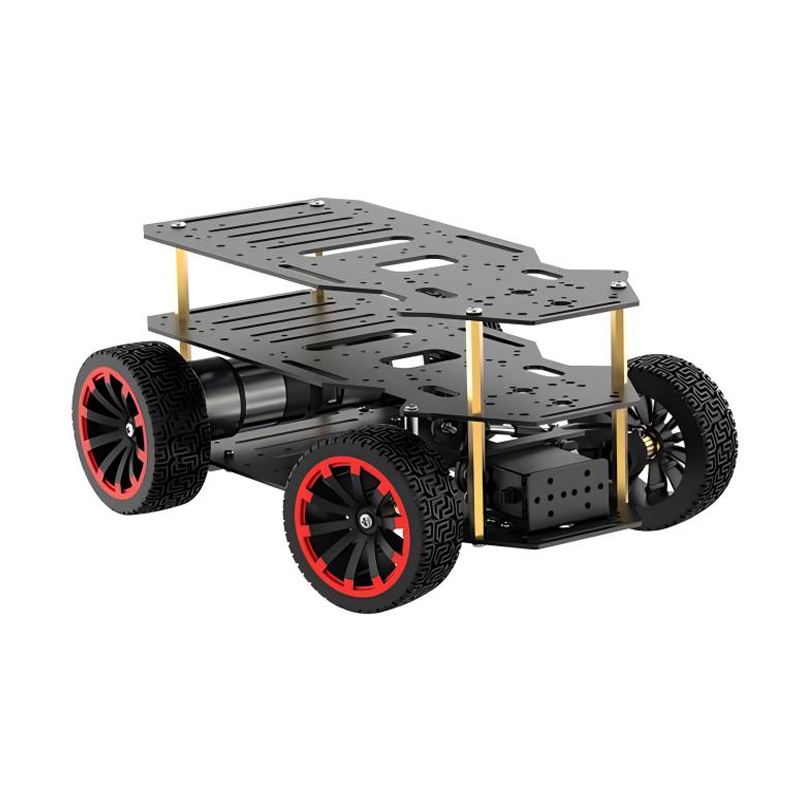 5 キロ負荷 4WD ロボットカー金属アッカーマン RC シャーシデュアルエンコーダモーター前輪サーボステアリングプログラマブルロボット DIY キット