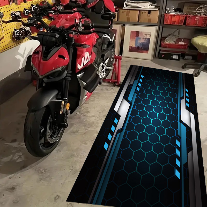 VIKAMA オートバイガレージフロアマットレーシングディスプレイマット耐油性耐摩耗性カーペットワークショップ廊下家の装飾