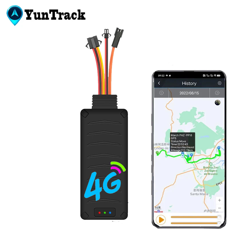 4 グラム GPS トラッカー車オートバイカットオイル追跡 SOS モニター ACC ステータス牽引電源オフショック移動 SMS 通話アラームロケーターアプリ