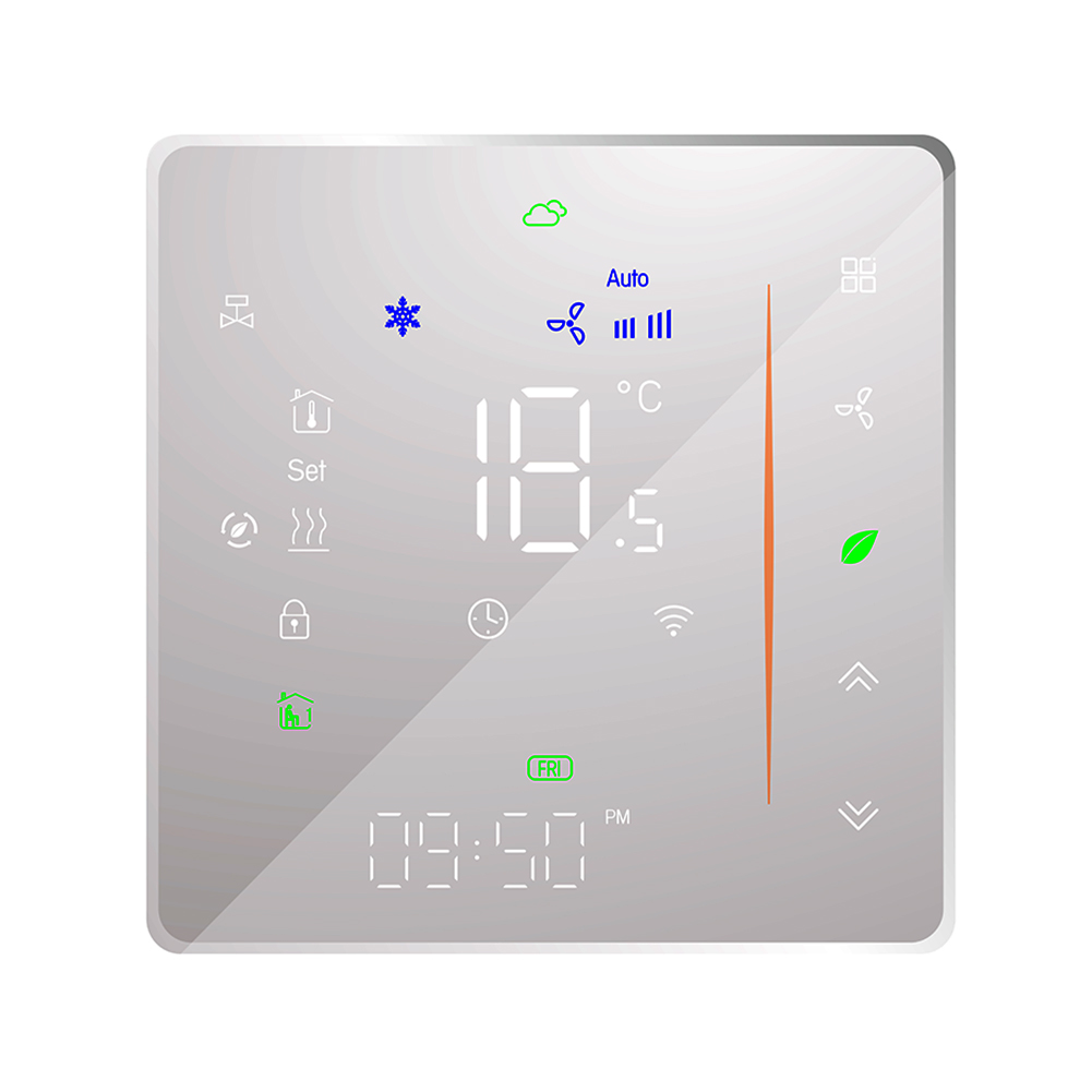 Qiumi スマート Wifi カラーサーモスタットエアコン温度コントローラー Alexa Google Home で動作、95 〜 240V AC