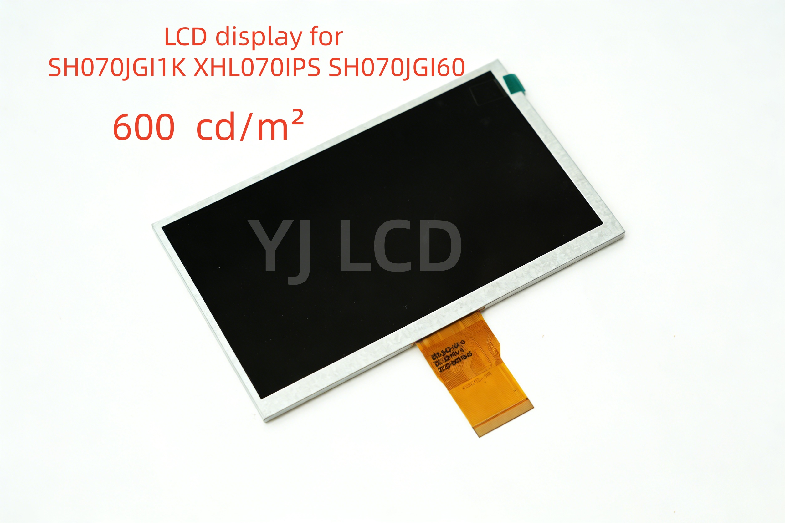 7 インチ HD IPS LCD ディスプレイ、解像度 1024*600、高輝度 600 cd/m²、SH070JGI1K XHL070IPS SH070JGI60
