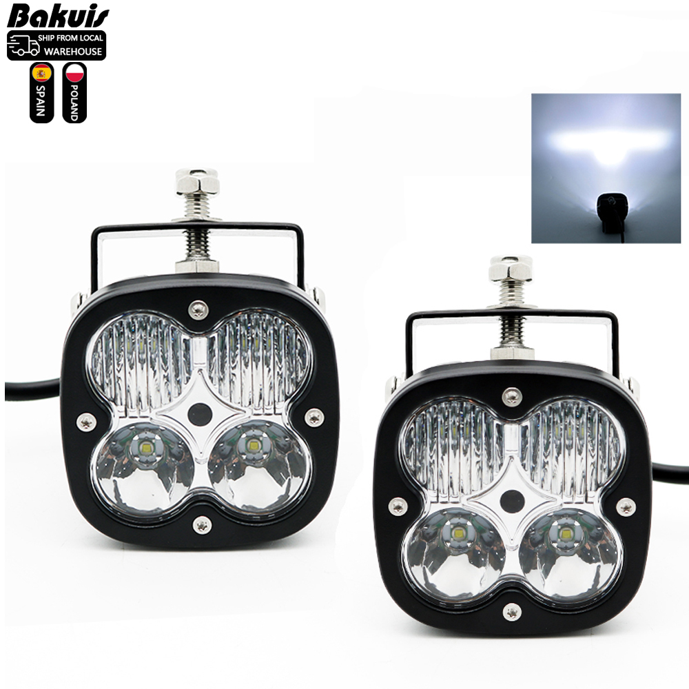 3インチ 車用ランニングライト オートバイ LEDバー フォグランプ ヘッドライト スポットライト DRL ポッドランプ 自動車 Niva Lada 4x4 オフロード ATV 用