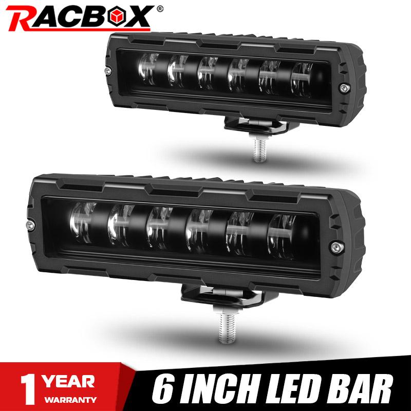 7D 6 インチ LED ライトバー DRL ランニングライトドライビングフォグライトワークライト 12V 24V オフロード 4 × 4 車 ATV トラック SUV UTV オートバイ