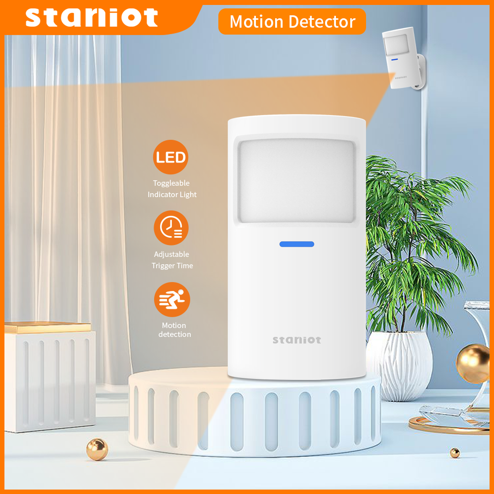 Staniot モーションセンサー PR200 ワイヤレス 433Mhz PIR モーション検出器セキュリティ保護改ざん防止アラーム家庭用警報システム