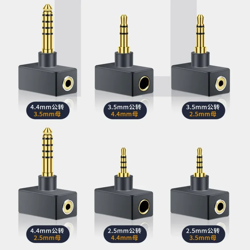 HiFi オーディオコンバータ 2.5 ミリメートル 3.5 ミリメートル 4.4 ミリメートルオスメスヘッドフォンアダプタ金メッキジャック 2.5 3.5 4.4 コネクタイヤホンプラグ