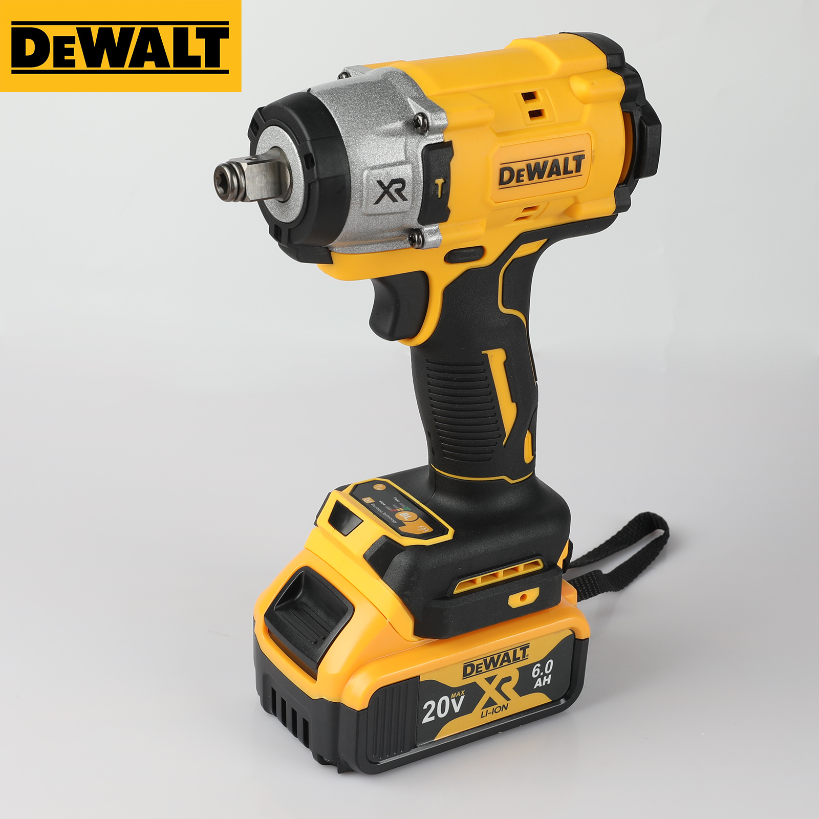 DEWALT DCF922 アトミック 20V 最大 1/2 インチ コードレスインパクトレンチ 可変速電動レンチ 戻り止めピン付き アンビルベアツール