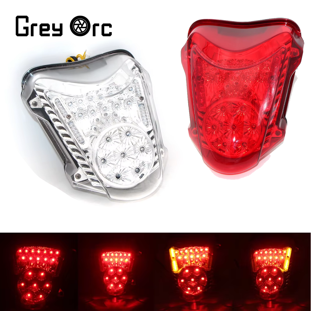 リアテールライトブレーキアセンブリ LED ステアリングテールライトインジケータースズキ隼 GSX1300R 2008-2020 オートバイ ABS プラスチック