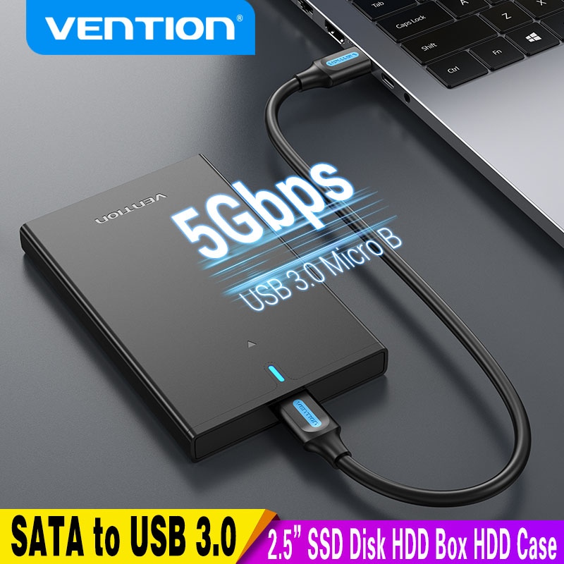 Vention HDD ケース 2.5 SATA - USB 3.0 アダプタハードドライブディスクケース HDD エンクロージャ SSD ディスク HDD ボックス USB 3.0 マイクロ B HD 外部
