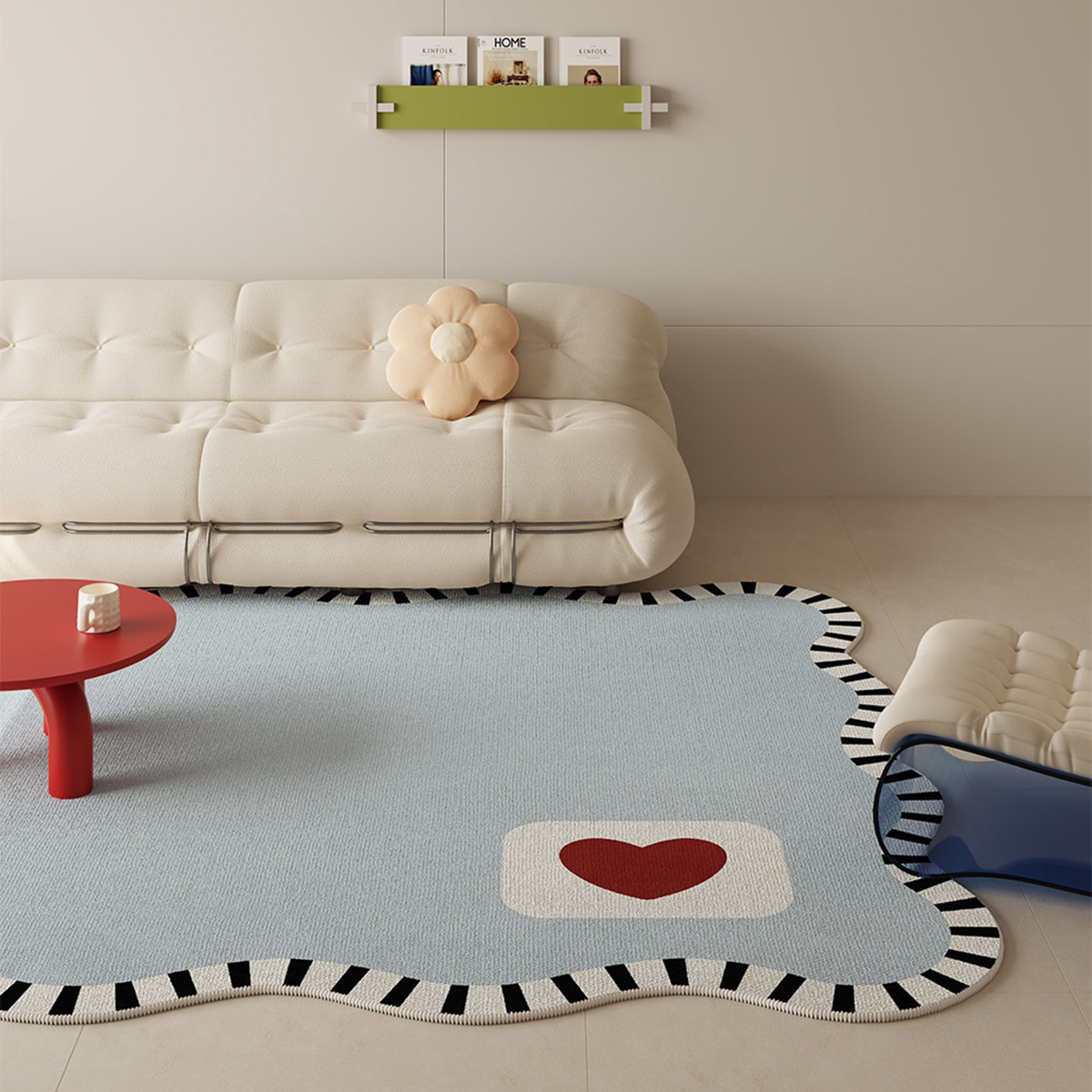 Large Carpet for Living Room Wavy Edges Floor Mat Soft Rug Home Decoration Area Mats Bedroom Carpets Room Rugs 거실카페트 שטיח לסלון