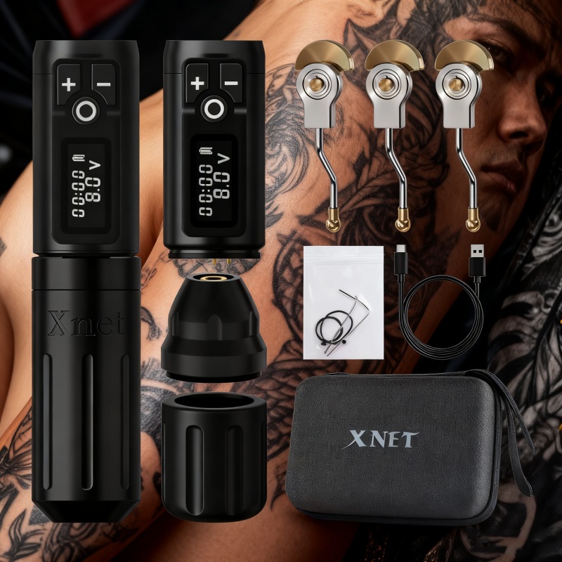 Wireless Tattoo Machine Pen with Coreless Motor - 3.5/4.2/4.5 Stroke Adjustable | 2000mAh Battery | Professional Tattoo Supplies