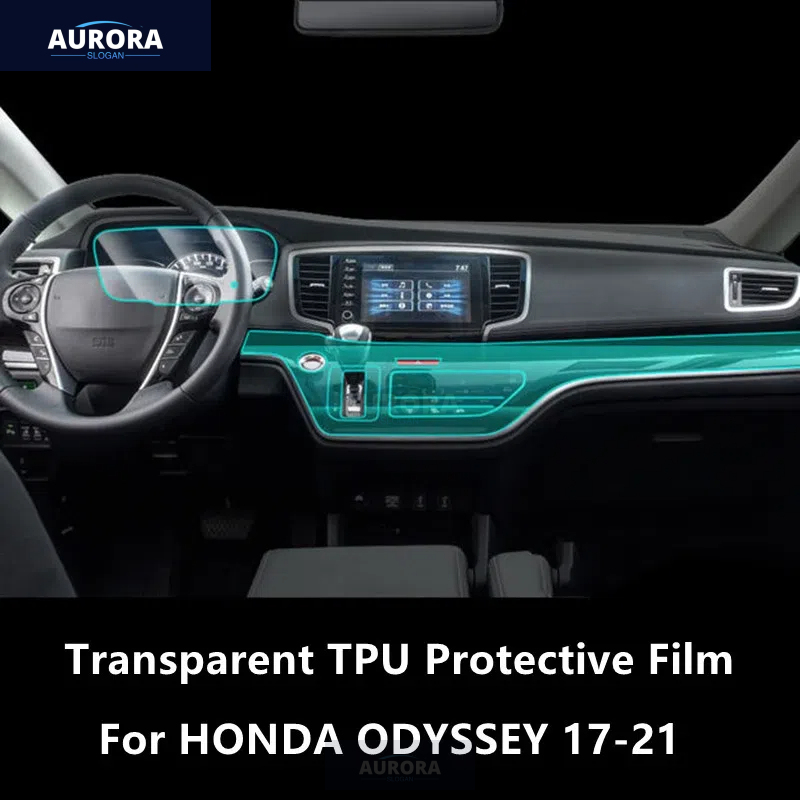ホンダオデッセイ 17-21 車のインテリアセンターコンソール透明 TPU 保護フィルムアンチスクラッチ修理フィルムアクセサリー修理された