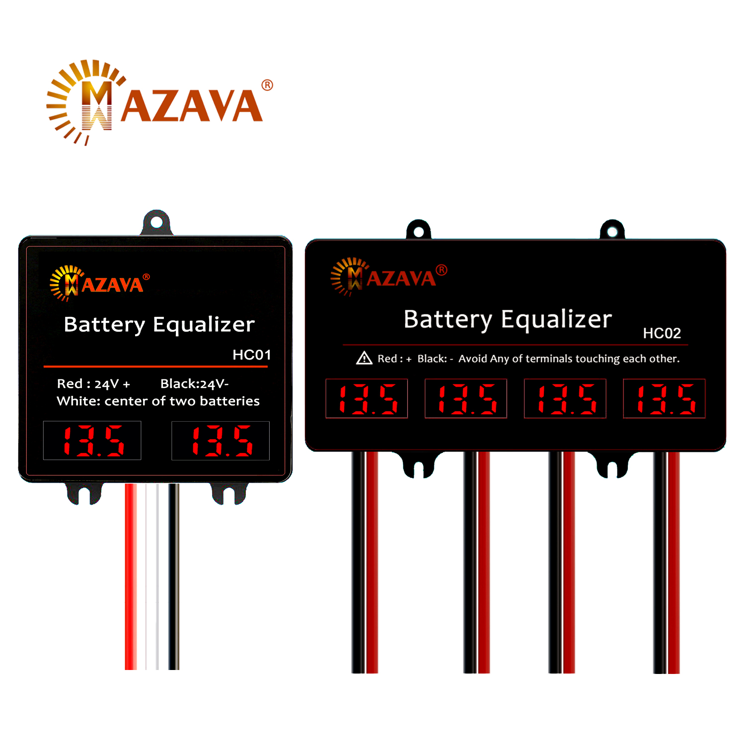 MAZAVA HC01 HC02 バッテリーイコライザー 2x12V 4X12V バッテリー用電圧バランサー 2S 4S アクティブ鉛蓄電池コントローラ