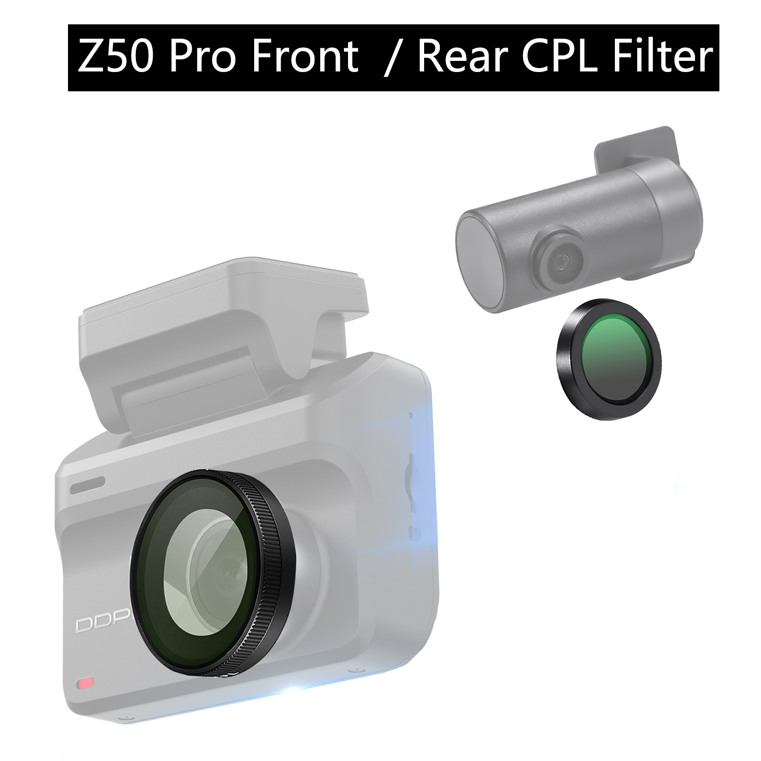 DDPAI ダッシュカム Z50 Pro CPL フィルターレンズ防塵防塵 DDPAI Z50 Pro リアカメラ CPL フィルター用