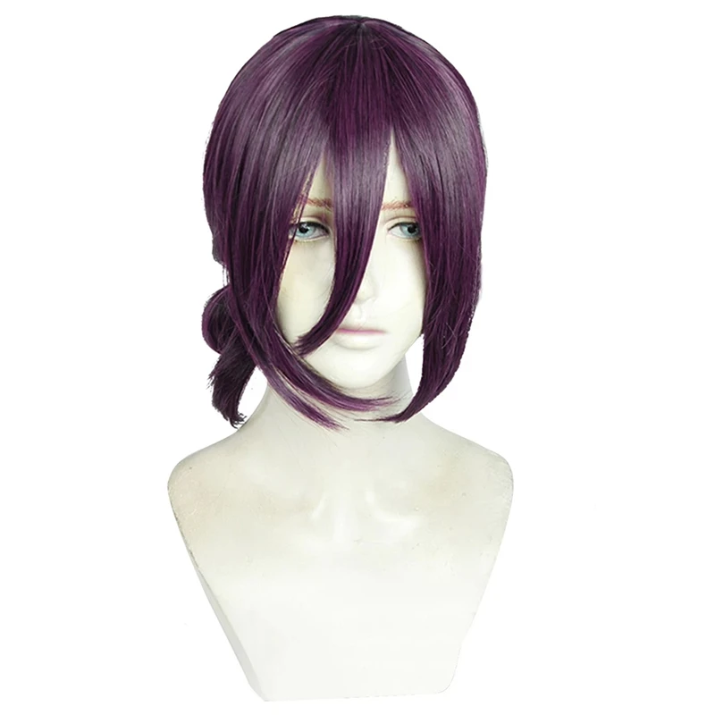 Rezze コスプレウィッグアニメ紫茶色ポニーテール髪 Pelucas ハロウィンパーティーロールプレイウィッグ