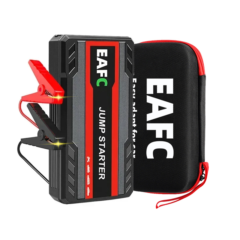 EAFC 車のジャンプスターター電源銀行車のバッテリースターター 600A12V 自動始動装置 LED ライト付き自動車バッテリーブースターバスター