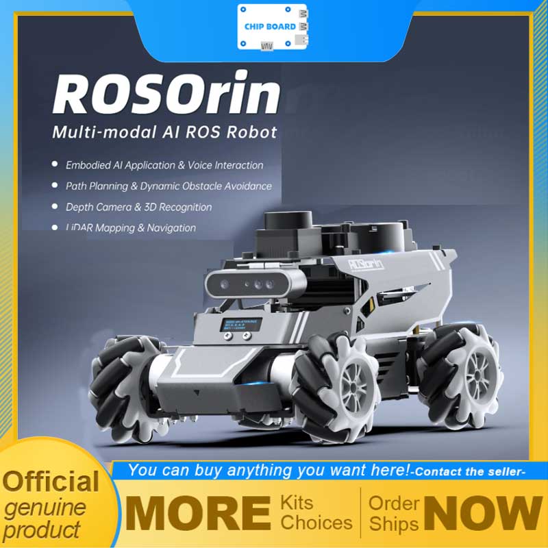 マルチモーダル AI ビジョン、大型モデルのサポート、SLAM ナビゲーション、メカナム ドライブを備えた Hiwonder ROSOrin ROS2 ロボット車両